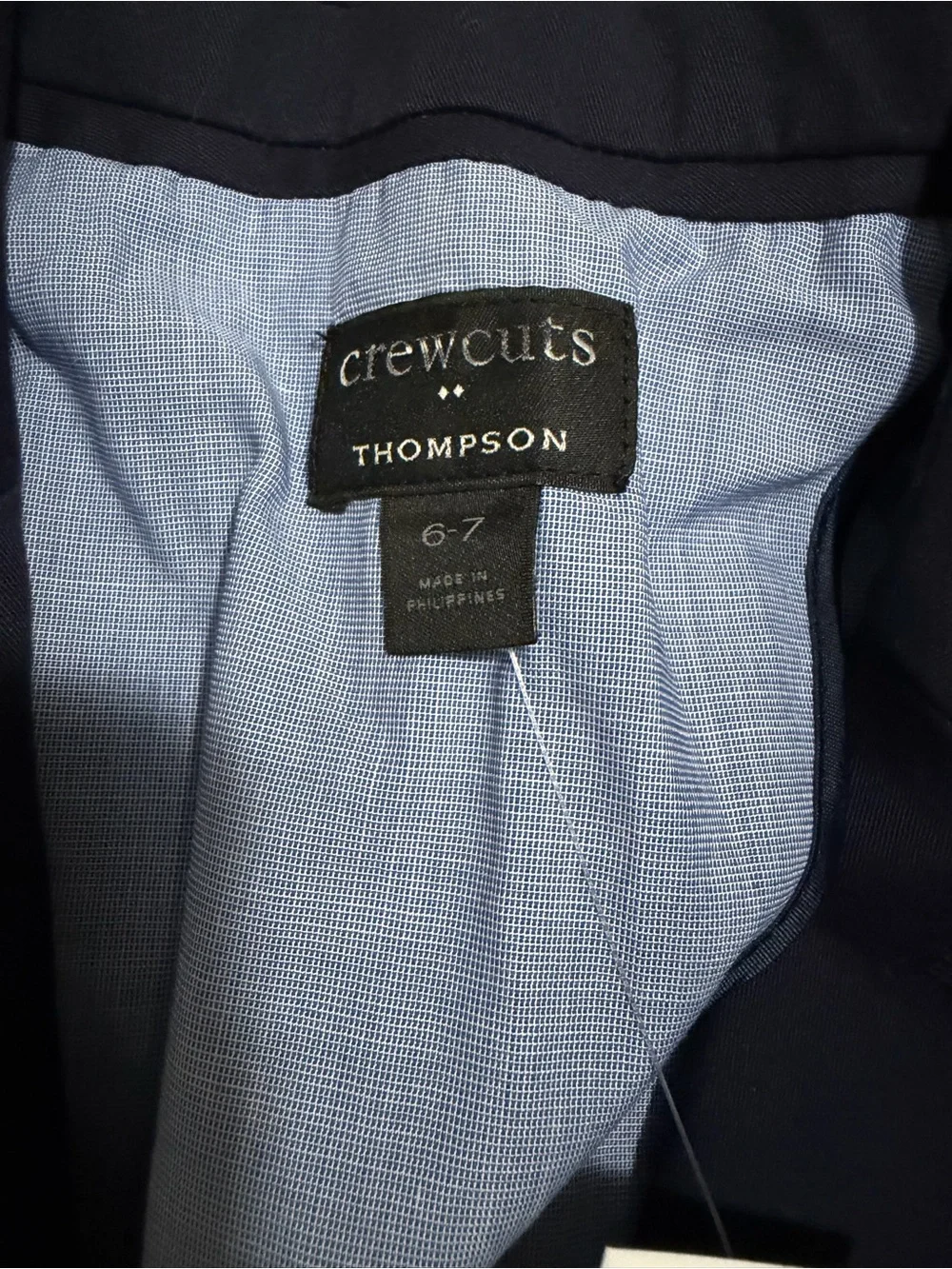 NWT Crewcuts Boys Thompson Blazer Navy Blue Chino Size 6-7